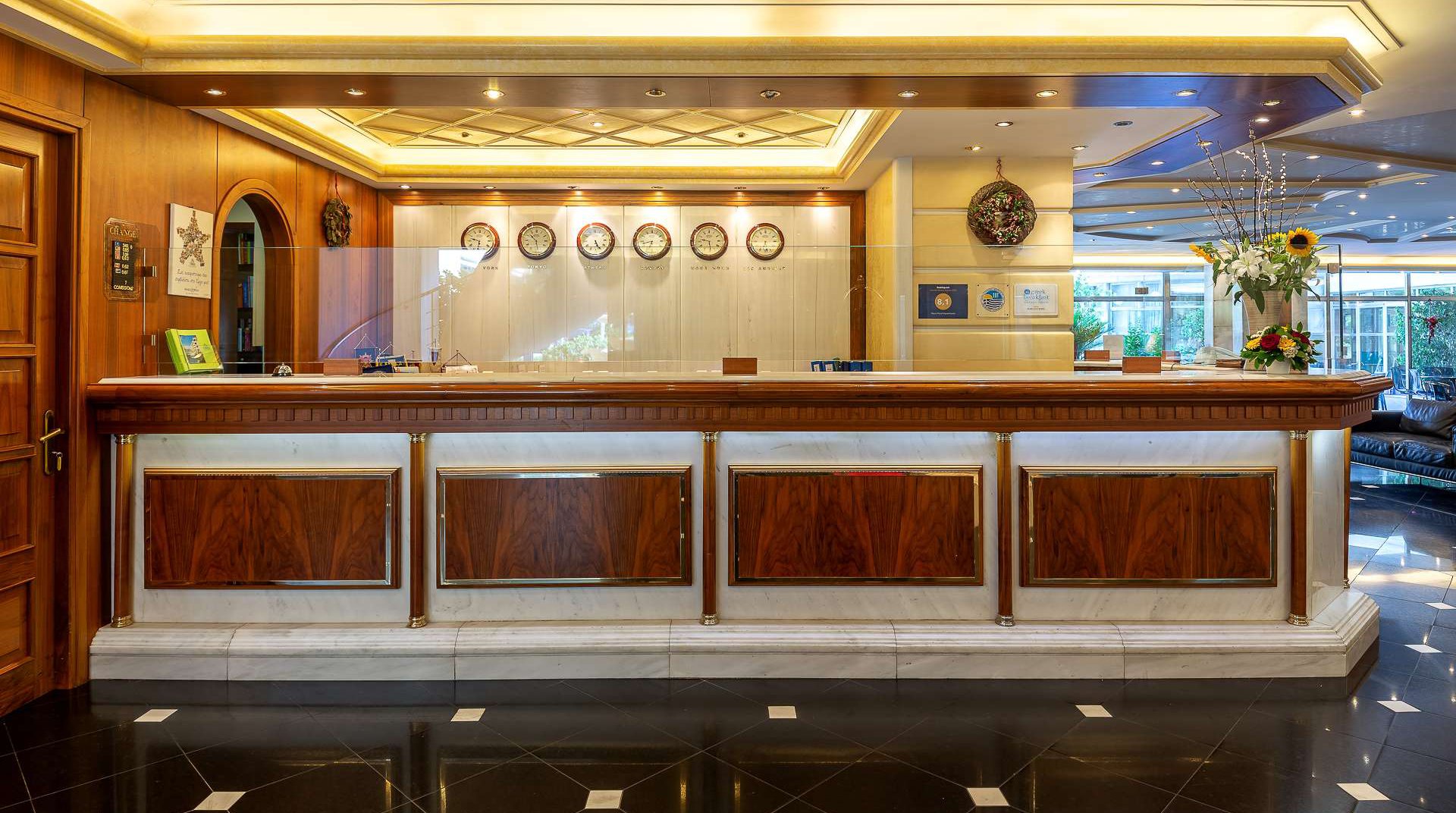 The reception of our hotel