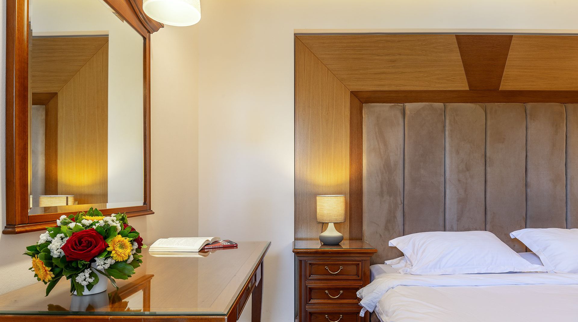 The interior of the room