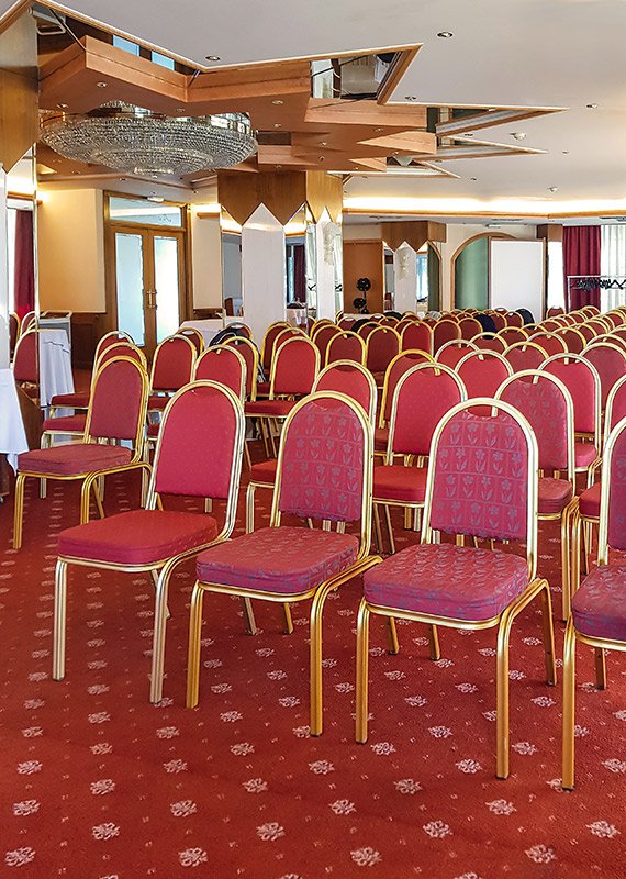 Our Glorious Conference Hall with the chairs in line