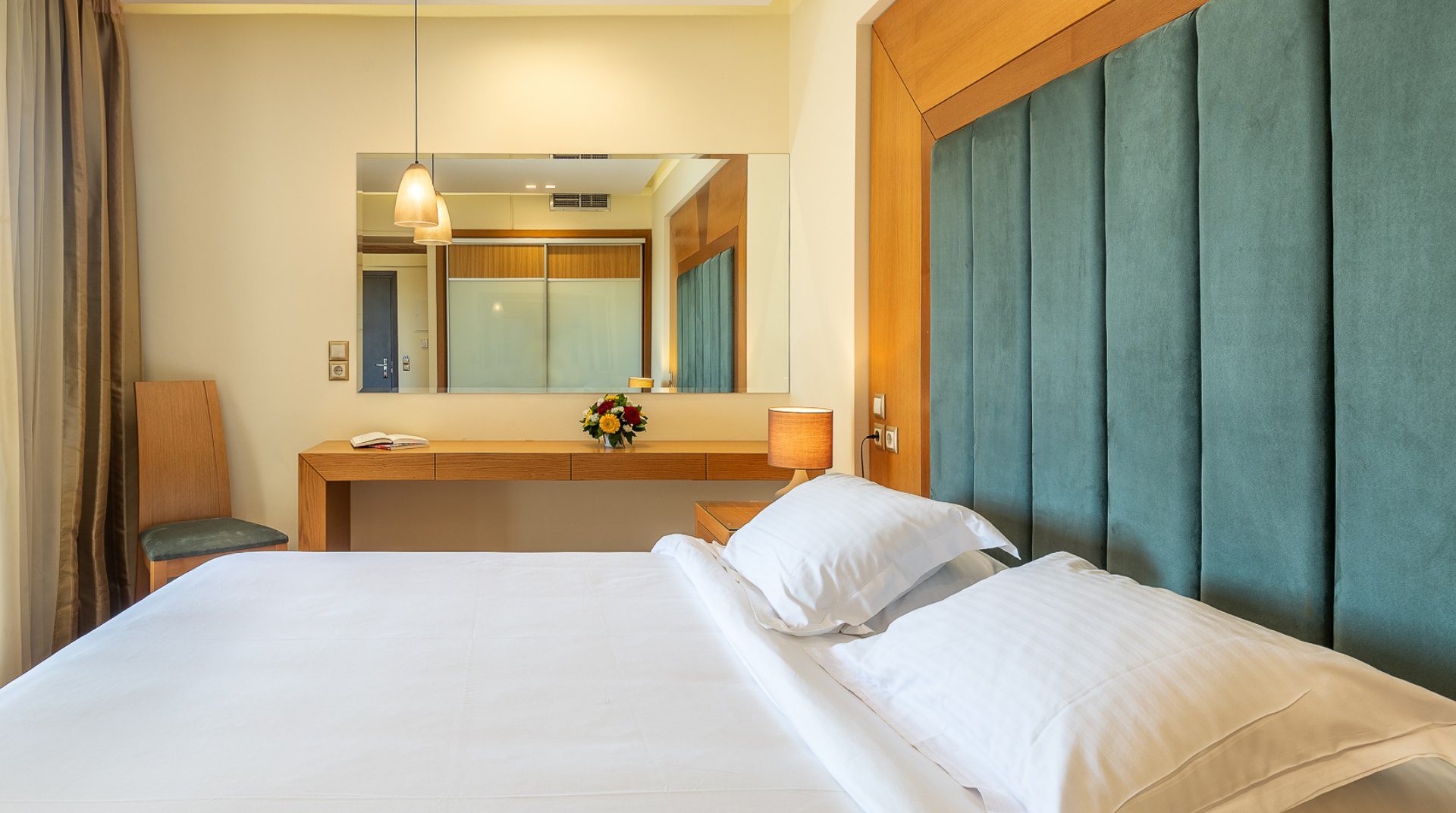 The interior of the room