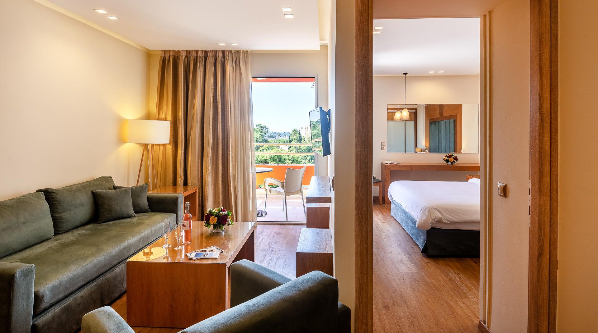 The interior of the room